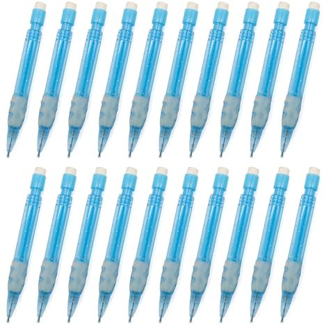 Zktfyshk Lot de 20 petits porte-mines 0,7 mm courts et automatiques avec petite gomme pour écrire, dessiner, esquisser