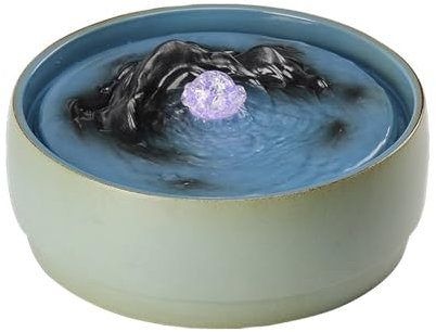 Xumh2024-3 Fontaine d’Intérieur Fontaine de Relaxation de Table avec décor d'eau Courante Déco Feng Shui