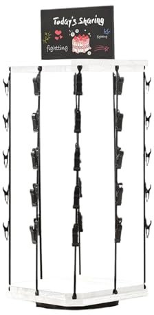 Snack-Display für Theke – Einzelhandel, Chip-Ständer, Snackregal, Holzsockel, Aufbewahrungs-Organizer mit Nachrichtenbrett, Süßigkeiten-Display, Lebensmittelaufbewahrung für Speisekammer