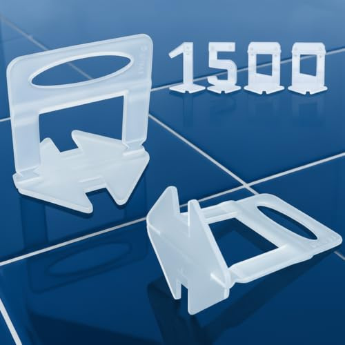 Brikora - 1500 Croisillon Autonivelant 2mm pour carrelage - Croisillons kit joint carrelage - Cale carrelage autonivelante Outil niveau pose salle de bain & sol Correcteur nivellement carreau parquet
