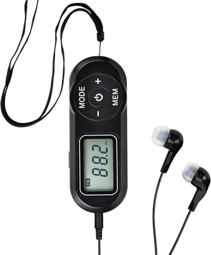 Radio FM de Poche Portable, Radio personnelle, Mini-Radio de Poche avec écouteurs, fonctionnant sur Piles, pour Walkman et Jogging – Noir