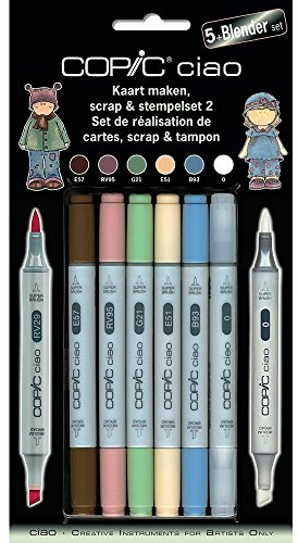 Copic Ciao 5+1 Marker Set - Scrap and Stamping Set 2 (Pack of 5 + Blender)