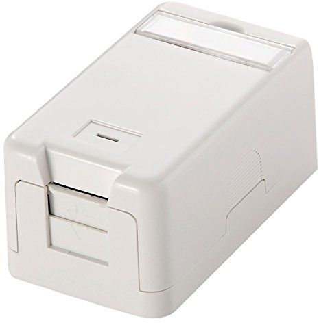 Equip Aufputzgehäuse f. 1 Keystone Jack m. Abdeckung weiß