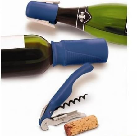 Pulltex – Set vino e champagne Pulltex – 3 Pezzi (Blu) – Cavatappi