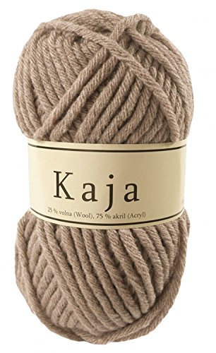 100g Mützenwolle/Jackenstrickgarn KAJA, 25% Wolle, verschieden Farben