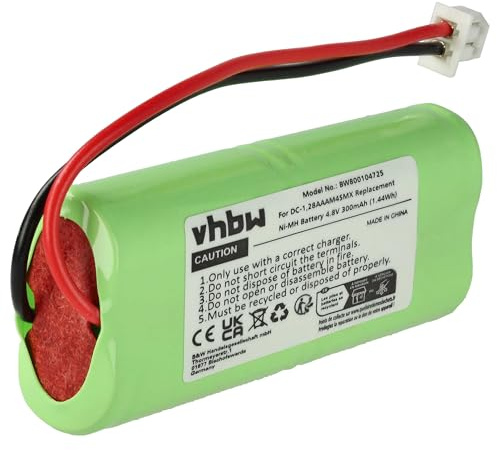 vhbw Akku kompatibel mit Dogtra 1200NCP Receiver, 1100NCC Receiver, 1100NC Receiver Hundehalsband Hunde-Trainer (300 mAh, 4,8 V, NiMH)