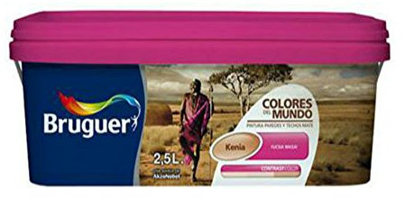 Bruguer Colores del Mundo Pintura para paredes monocapa Kenia Fucsia Masai 2,5 L