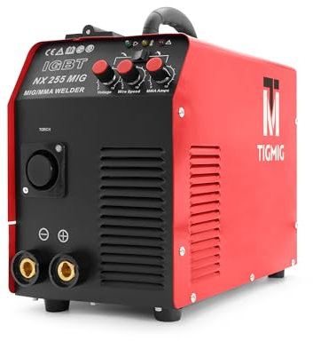 TIGMIG Saldatrice Inverter Filo Continuo DC Mig/Mag (con o Senza Gas) + MMA (Stick), Fino a 250A, MOD. NX255MIG, Inverter IGBT, Garanzia e Assistenza Italia