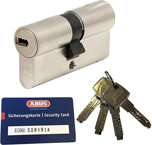 ABUS EC660 Profil-Doppelzylinder Länge (a/b) 40/40mm (c=80mm) mit 4 Schlüssel, mit Sicherungskarte