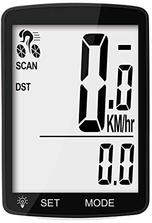 Nellvita NWP-7 Multi Function Wireless Bicycle Cycling Computer Waterproof Bike Speedometer Odometer with 3'' Large LCD Display