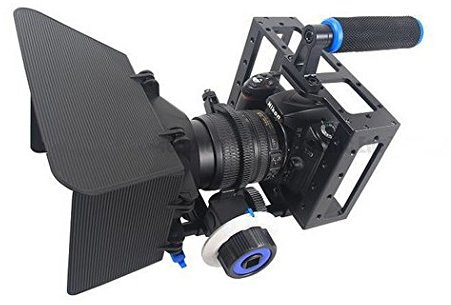 GOWE 3-in-1 DSLR Cage Kit Handheld Stabilisator Mount Rig + Matte Box + Follow Focus für Canon 5D 6D 7D 60D 5DII 5DIII Kamera Video Camcorder