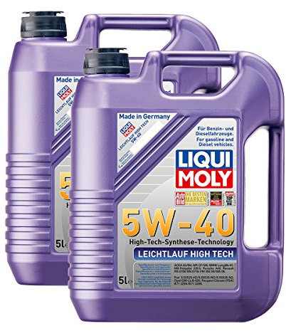 2x LIQUI MOLY 3864 Leichtlauf High Tech Motoröl 5W-40 5L