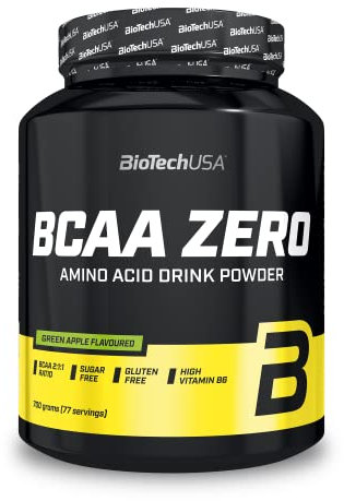 BioTechUSA BCAA Zero | Acides aminés essentiels en poudre | 6g BCAA avec L-Leucine instantanée | Vegan | Sans sucre, sans lactose, sans gluten, 700 g, Pomme