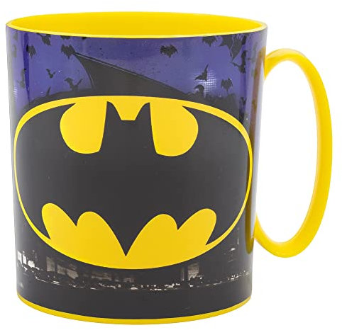 Taza infantil de plástico reutilizable para microondas de 390 ML de Batman