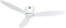 CasaFan Eco Plano II Deckenventilator, energiesparender DC-Motor, weiß, 132cm