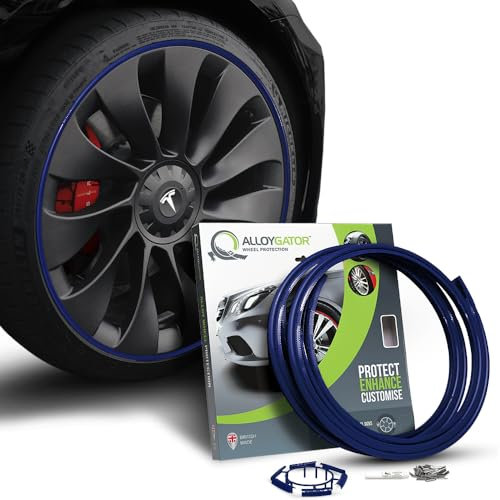 AlloyGator Felgenschutz Blau – Schützt vor Bordsteinschäden & Kratzern | Passend für Felgen bis 19 | Für alle Fahrzeugtypen | Ohne Klebstoff | 15 Farboptionen