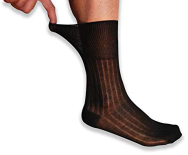 Frencis - Calzini Sanitari da Uomo in 100% Filo di Scozia Rimagliato a Mano, Calzini per Diabetici con Elastico Extra Morbido, Traspiranti e Anallergici, 6 Paia, Assortito Scuro Taglia 43-46