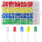 YIXISI 600PCS 5MM LED Leuchtdiode, LED Dioden Set, Rundkopf LED, 5 Farben (120PCS Jede Farbe), Weiß Rot Gelb Grün Blau