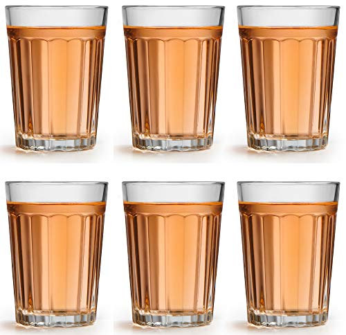 Libbey Paneled Tumbler Trink gläser - 250 ml / 25 cl - 6 Stucke - Spülmaschinenfest - Hohe Qualität - Made in Europe - Wassergläser