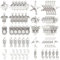 SUNNYCLUE 1 Box 60pcs 10 Stile Tier Verbinder Charms Antike Silber Doppelloch Verbinder Zubehör Für DIY Schmuck Armband Halskette Ohrring Machen