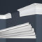 MARBET DESIGN Stuckleisten XPS Styropor weiß - Deckenleisten Stuck Decken Styroporleisten E-Leisten - (124 Meter / 1 Packung E-35)