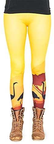 cosey Legging Flamingo Line (Taille Unique), Coucher de Soleil Flamant Rose, Taille Unique