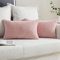 MIULEE 2er Set Kissenbezüge Dekokissen Körnig Dekorativ Kissenbezug Kissenhülle Sofakissen Deko Bezug Weich Zierkissen Kissen für Wohnzimmer Schlafzimmer 40x60cm Rosa