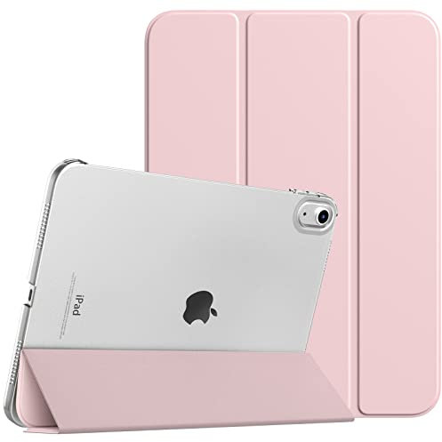 TiMOVO Cover Custodia Compatibile con iPad (A16) 11 Generazione 11 Pollici 2025/iPad 10 Generazione 10,9 2022, Retro in PC Rigido Semi-Trasparente, Auto Sveglia/Sonno, Rosa Chiaro