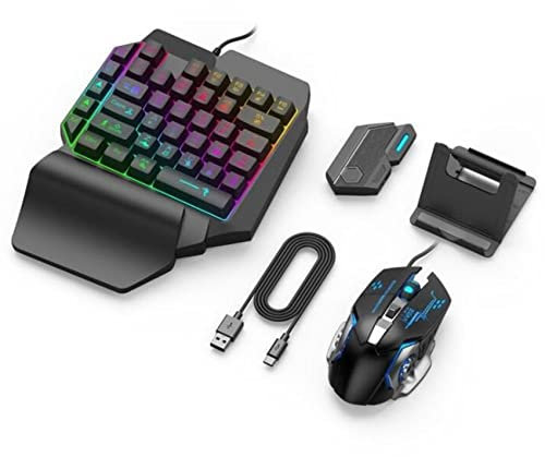 Duendhd Gamepad Mobile für Controller Gaming Tastatur Maus Konverter Bluetooth für IOS Android Spiel Adapter, Mix SE Set