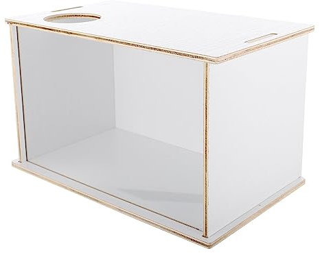 iplusmile Hamster Sandbad Dekoratives Sandbad Guinea Sand Sandholz Behälter Hamster Streifenhörnchen Transparent Chinchilla Badezimmer Acryl Quadratisch Zubehör Hamster Toilette
