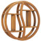 vidaXL Wandregal Yin und Yang 60x15x60 cm Teak Massivholz