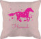Kissen 50x50 - Pferd - Pferde Geschenk Mädchen - 50 x 50 cm - Hellrosa - pferdefans Coole Sachen für pferdemädchen reiterinnen reitersachen personalisierte reiten pferdeherz pferdegeschenk