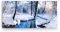 Wandbild 120x60cm Bach im Wald Winter Schnee Winterlandschaft Weiß