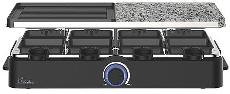 bikitchen grill 950 Raclette, mit Natursteingrill, Pfännchen, für 8 Personen, 1400 W