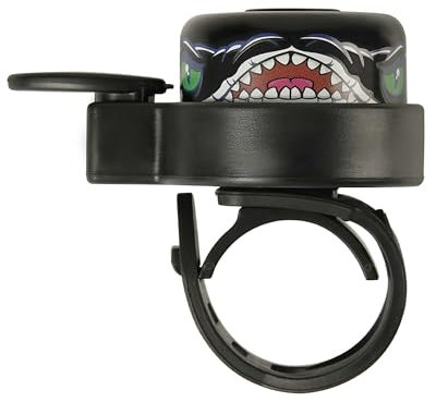 Crazy Safety Animal Drache Fahrradklingel Kinder | Wetterfeste Fahrrad Klingel Laut für Radfahren und Laufrad | Leichte Handhabung | Rechts- oder Linkshänder | Fahrradglocke für Kinder (Schwarz)