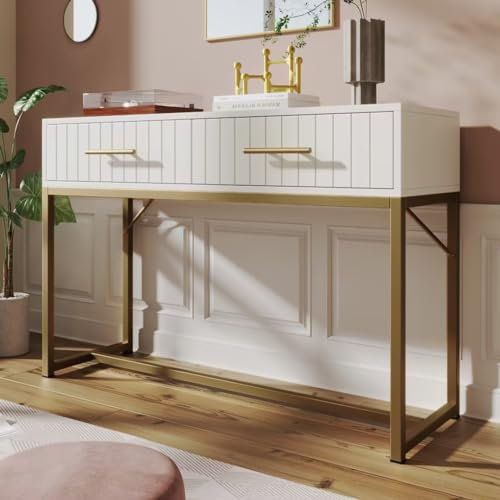 BTM Dressing Tables With 2 Drawers, Vanity Table, Makeup Desk, H76.5/W100/D45 cm