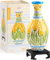 PieceRelax Unique Flower Vase - 3D Puzzle Vase for Adults to Flower Arrangement and Home Decoration Made By 160 Curved and Translucent Plastic Puzzle Pieces - Summer Blossom [S1041]