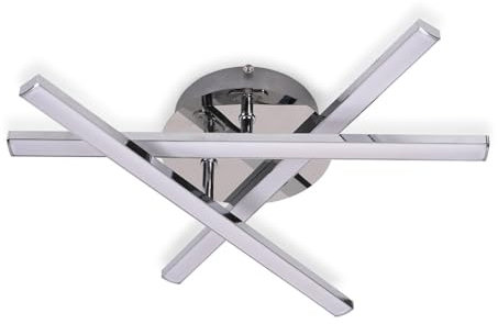 ValueLights | 3 Way Adjustable Crossover Chrome Ceiling Light Fitting for Living Room Hallway - IP44 Bathroom | Bathroom & Home Improvements Essential
