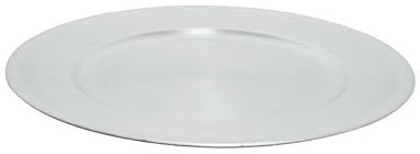 CHICCIE Assiette décorative en plastique argenté 40 cm Décoration de table élégante