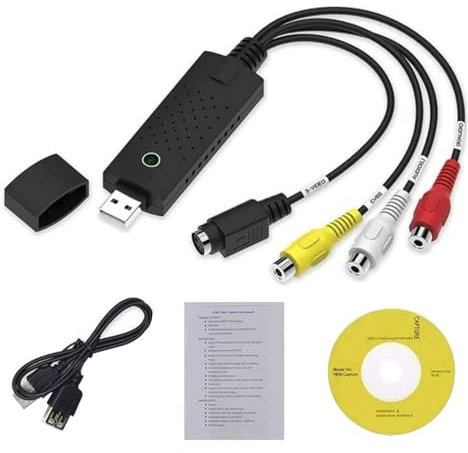 Video Grab Gerät USB 2.0-Videokonverter Adapter Einkanal Übertragung Kassetten In Digitales Format