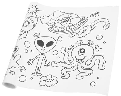 HAPINARY Graffiti-zeichenpapier Staffelei Partyartikel Für Kunstpapier Kinderhandwerk Malen Kreidetafel Für Poster Zum Ausmalen Von Dinosauriern Weiß