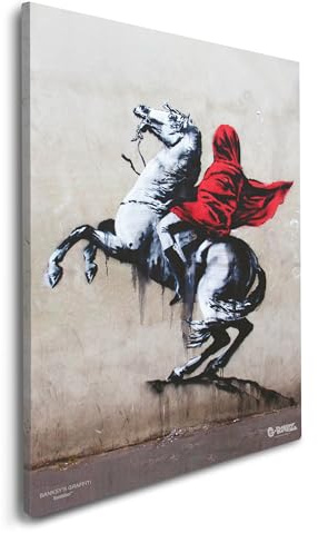 Mevsim Store Banksy Graffiti Offiziell lizenziertes Wandbild - Leinwand bilder Napoleon - Tolle abstrakte Banksy Wandbilder für Wohnzimmer, Schlafzimmer, Flur und Büro. (Groß 32x45 cm)