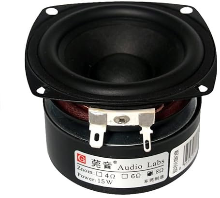 Lot de 2 Enceintes Labs 3 Pouces, Haut-parleurs complets, Moniteur, Home cinéma, Tweeter Brut, Caisson de Basses Central, unité de 3 Pouces