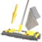 Flat Dust Mop for Floor Cleaning with Microfiber & Chenille Washable Pads and 1 Dirt Removal Scrubber,Wet&Dry Floor Mop with Adjustable Long Handle for Home,Hardwood,Laminate,Tile,Marble