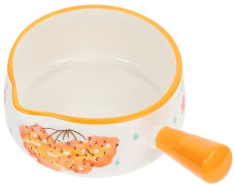 FUNNETOYU 1pezzi Pentola Antiaderente Ceramica Per Latte e Porridge Pentolino Pratico Da Cucina Per Induzione Per Piccole Porzioni