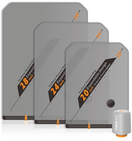 Vacbird Vacuum Storage Bags, 15 Pack Reusable Space Saver Bags with Wireless Electric Air Pump for Clothes,Travel