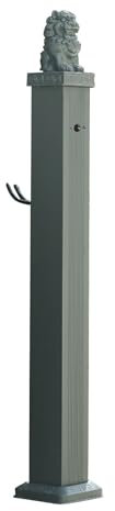 CXLXBRZD Vertikale Wassersäule Garten Aus Aluminiumlegierung, Wasserhahn mit Doppelauslass, Gartenwasserhahn for den Außenbereich, Gartenschlauchhalter, Trinkbrunnen-Hydrant(114cm/44.9in)