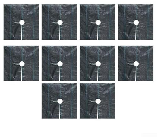 GLFLOW Lot de 10 tapis de protection pour arbres, paillis de jardin, protection des plantes, couvre-sol, 1 m x 1 m (1 x 1 m)