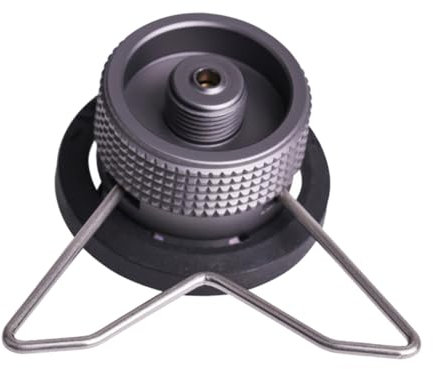 KICHOUSE Adaptateur de Réservoir de Gaz Professionnel pour Cuisinière de Camping Convertisseur pour Bouteille de Gaz Longue Foncé
