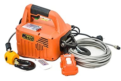CCKUYT Tragbare elektrische Seilwinde mit 500 kg Tragkraft, manuelle/Fernbedienung/Drahtsteuerung, elektrisches Hebezeug